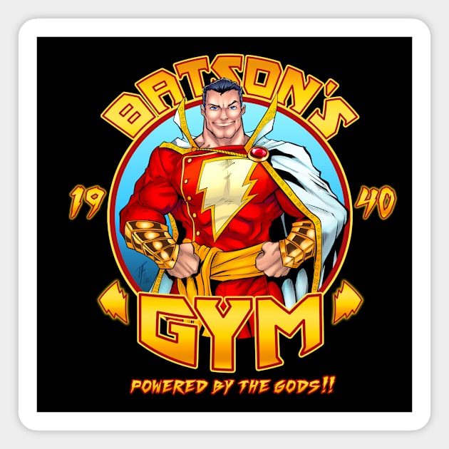 BATSON'S GYM - POWERED Magnet by Evil_Genius_Pro